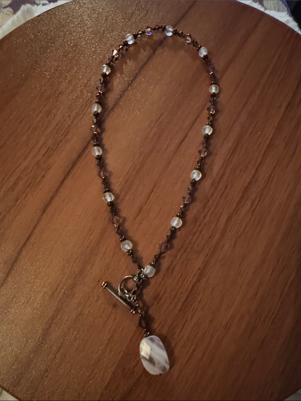 Vintage Multi-Bead Black, Shimmer and Clear Whimsical Beaded Necklace